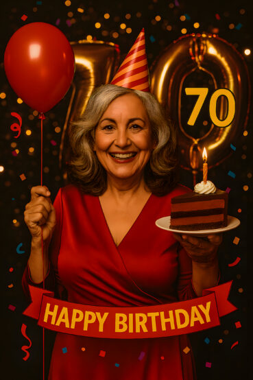Rede zum 70. Geburtstag einer Frau - festlich