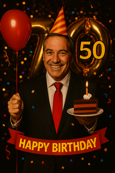 Rede zum 50. Geburtstag eines Mannes - festlich