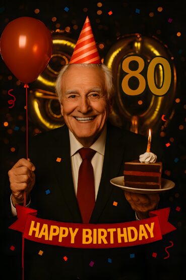 Rede zum 80. Geburtstag eines Mannes - festlich