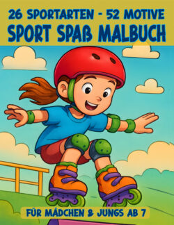 Sport-Spaß Malbuch – 52 Bilder für sportliche Kinder ab 7 Jahren: 26 Sportarten mit Mädchen- und Jungenmotiven