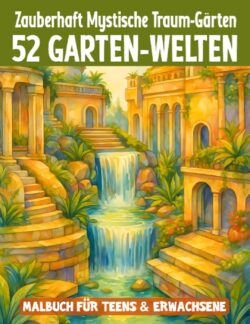Zauberhaft mystische Traum-Gärten Malbuch für Teens & Erwachsene: 52 Garten-Welten