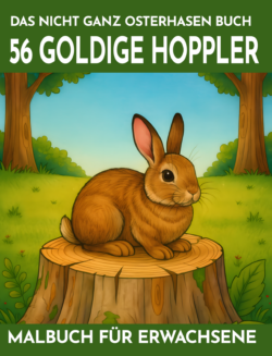 56 goldige Hoppler - Das nicht ganz Osterhasen Malbuch für Erwachsene