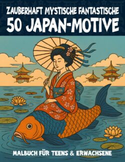 Zauberhaft mystisches Japan-Malbuch für Teens & Erwachsene: 50 Motive